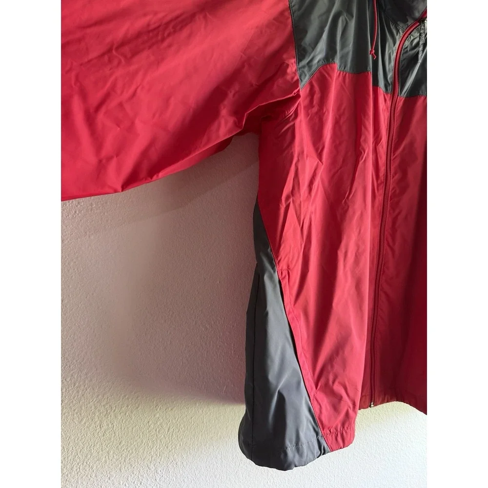Columbia Mens Red Full Zip Lightweight Windbreaker Jacket 100% Nylon Size XLarge